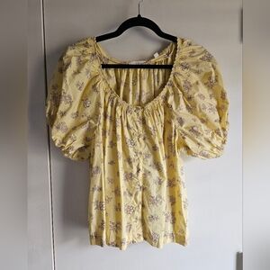 DÔEN Tennessee Floral Puff-Sleeve Top Medium